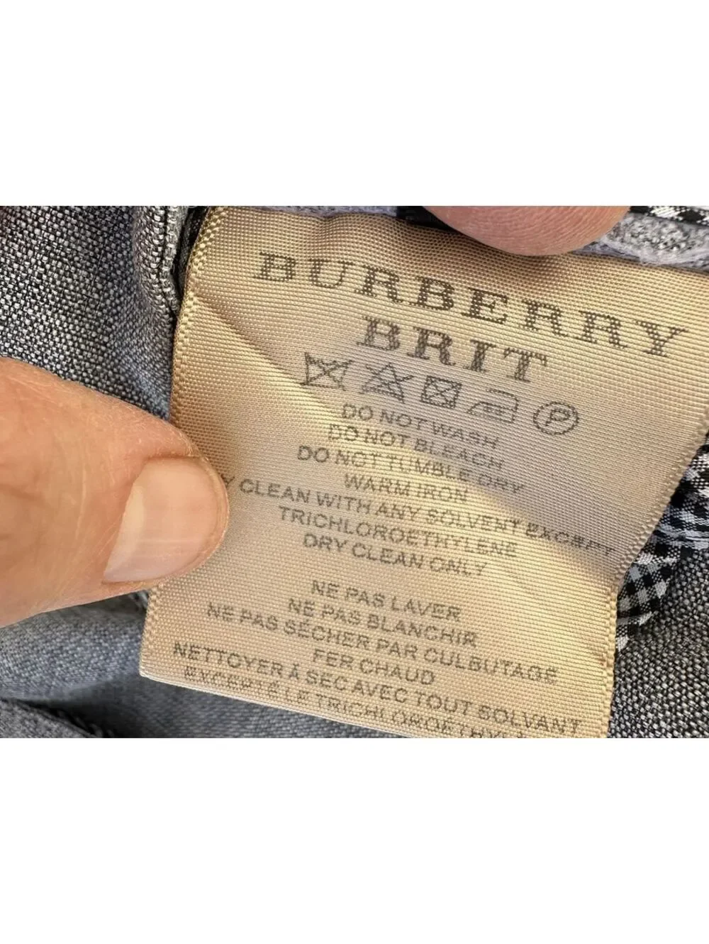 Burberry Prorsum Gray Linen Blend Pants 40